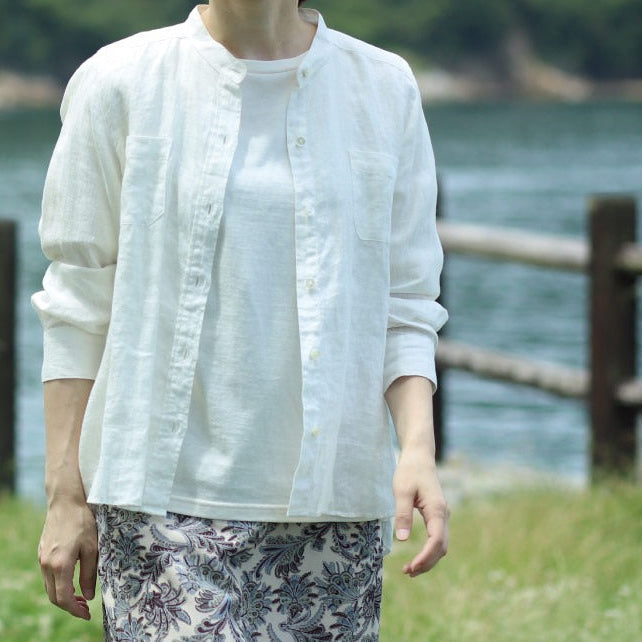 汗ジミ防止・二の腕カバー40代の女性のためのコットンTシャツ(レディース)/5分袖丈
