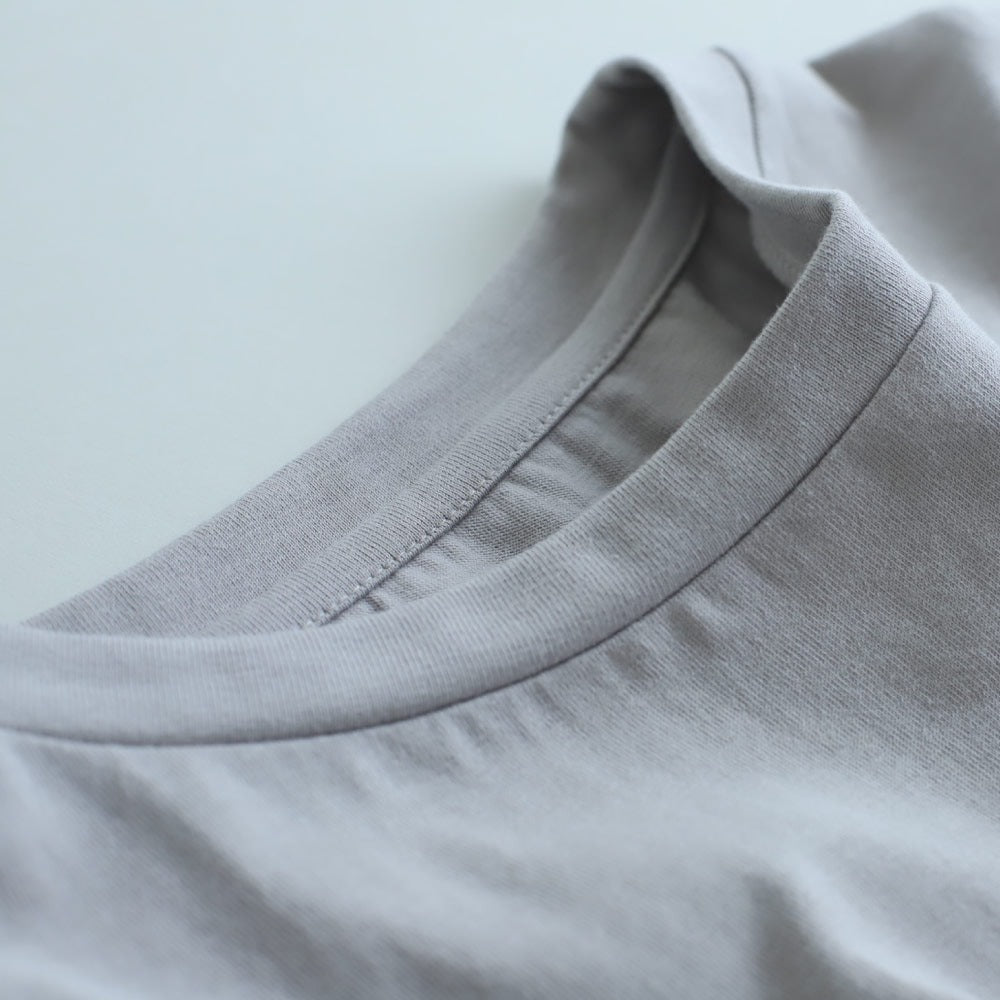 お腹まわりに張りつかない天然素材ヨガウェアフレアーTシャツ/5分袖丈|国産(日本製)綿100%