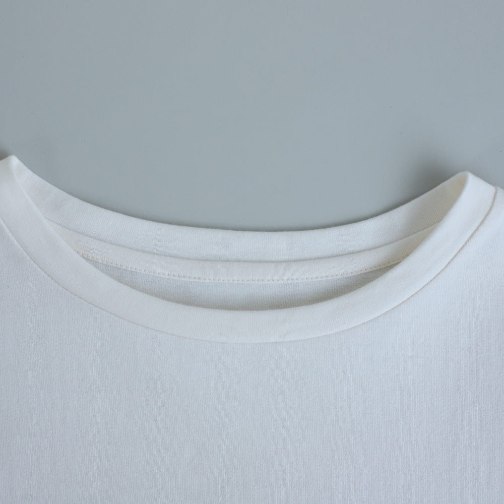 汗ジミ防止・二の腕カバー40代の女性のためのコットンTシャツ（レディース）／5分袖丈