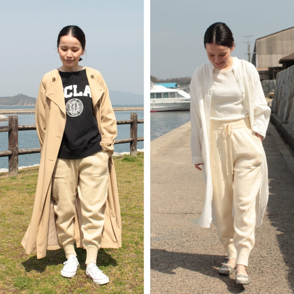 スラっと細見えシルエット｜着心地の良いニットジョガーパンツ