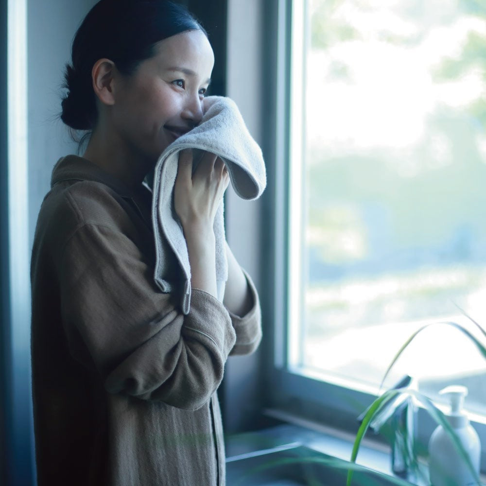 【タオルギフトセット】洗う度ボリュームアップする今治産オーガニックコットンタオル2枚セット（フェイスタオル/バスタオル）